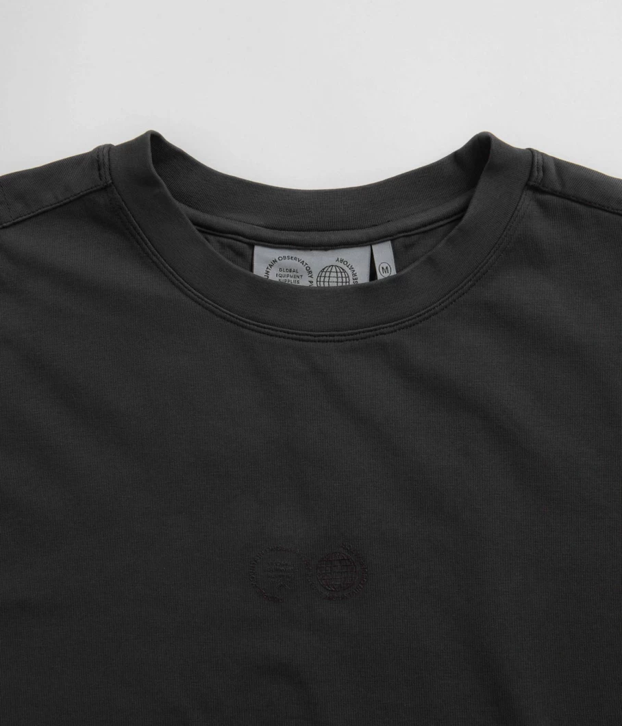 Purple Mountain Observatory Vintage Washed Cotton T-Shirt for Men - Soft Retro Tee with Observatory Logo