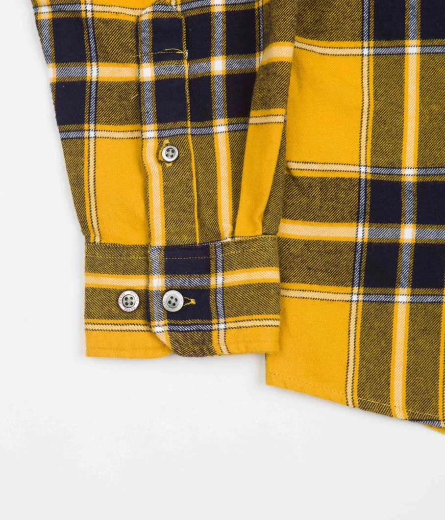Norse Projects Anton Brushed Flannel Shirt for Men - Checkered Plaid Long Sleeve Casual Shirt