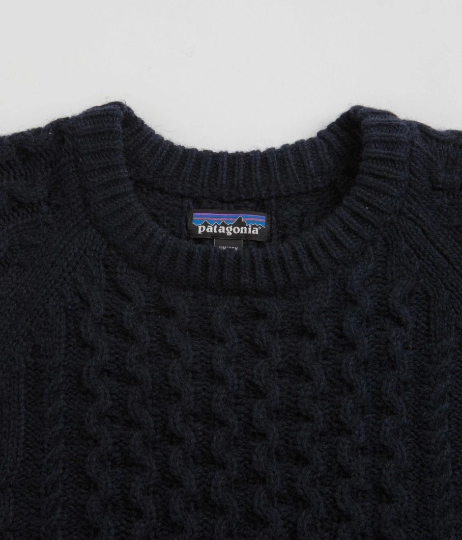 Patagonia Men's Recycled Cable Knit Crewneck Sweater - Sustainable Wool Pullover