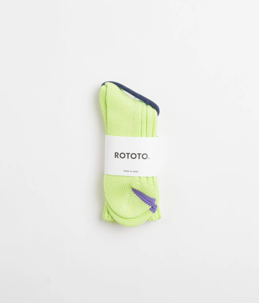 RoToTo Men's Chunky Ribbed Crew Socks - Thick Comfortable Winter Socks for Men