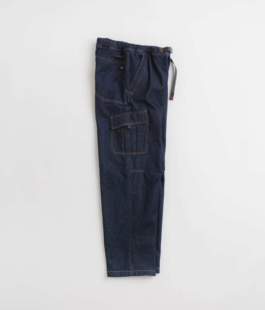 Gramicci Men's Loose Fit Denim Cargo Pants - Comfortable Streetwear Jeans for Outdoor Activities