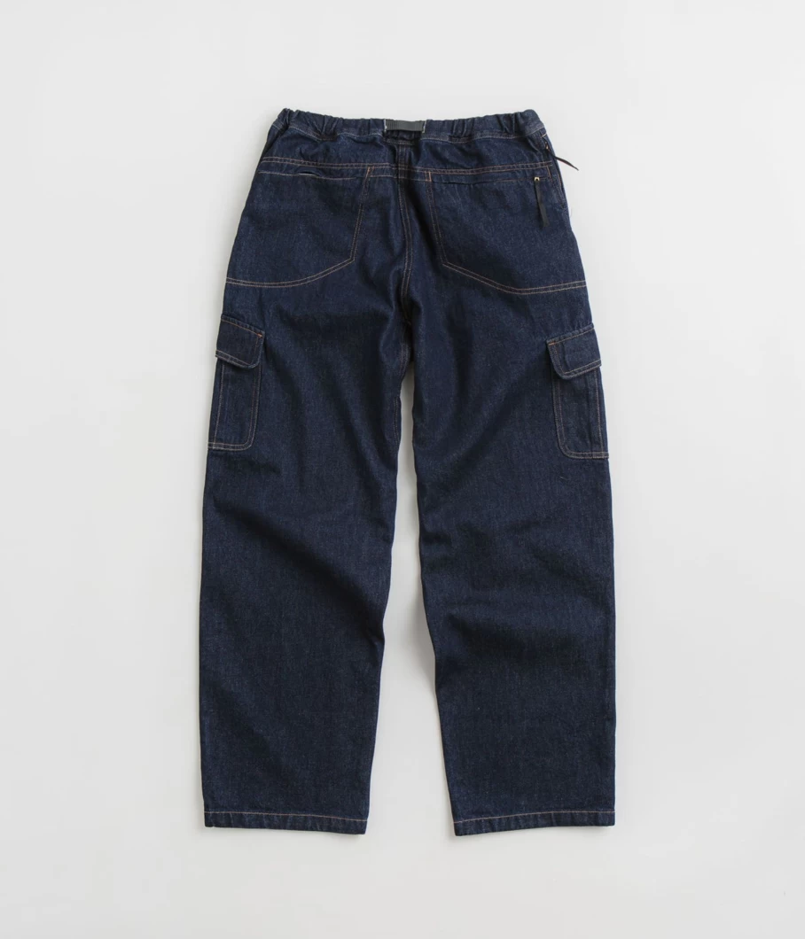 Gramicci Men's Loose Fit Denim Cargo Pants - Comfortable Streetwear Jeans for Outdoor Activities