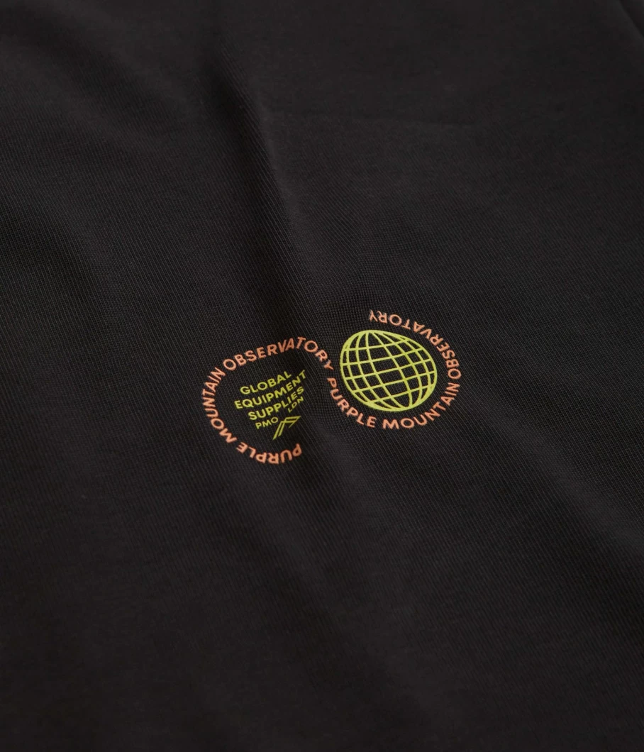 Purple Mountain Observatory Astronomy Globe Graphic T-Shirt for Men - Space Theme Cotton Tee