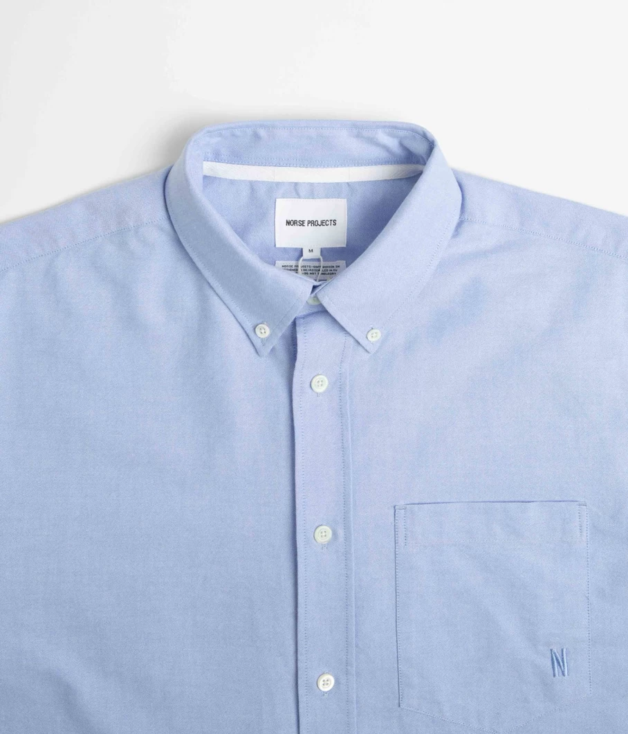 Norse Projects Men's Algot Organic Oxford Shirt with Monogram Design