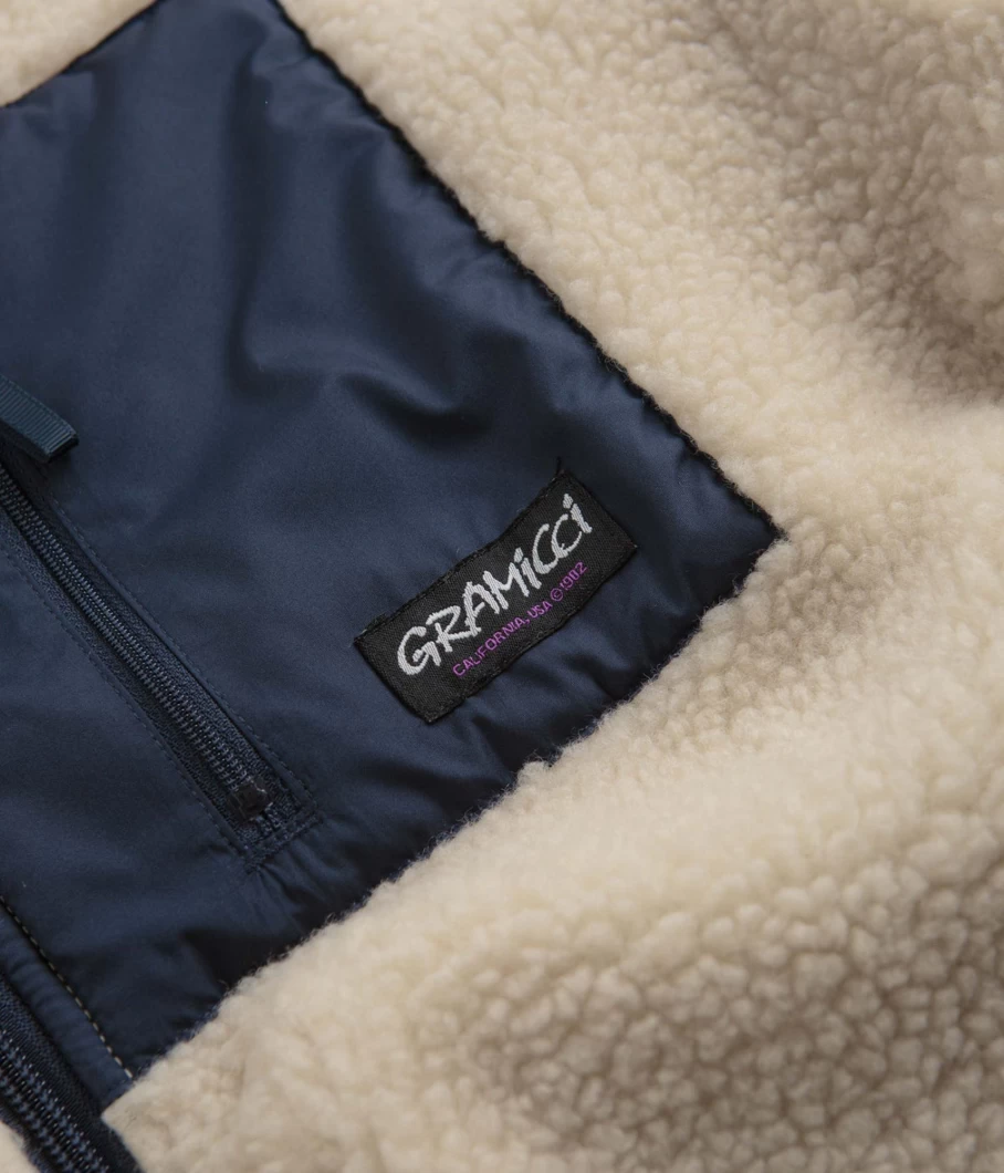 Gramicci Men's Sherpa Jacket - Warm Fleece-Lined Outdoor Pullover for Hiking & Casual Wear