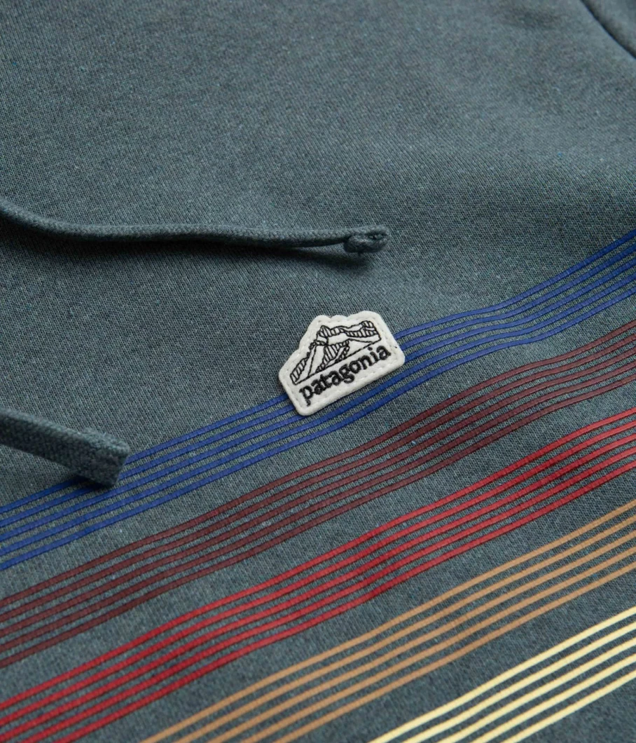 Patagonia Men's Line Logo Ridge Stripe Uprisal Hoodie - Sustainable Outdoor Pullover