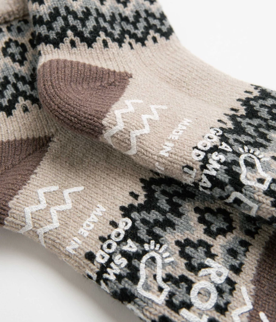 RoToTo Men's Nordic Comfy Socks - Cozy Winter Room Slipper Socks for Men