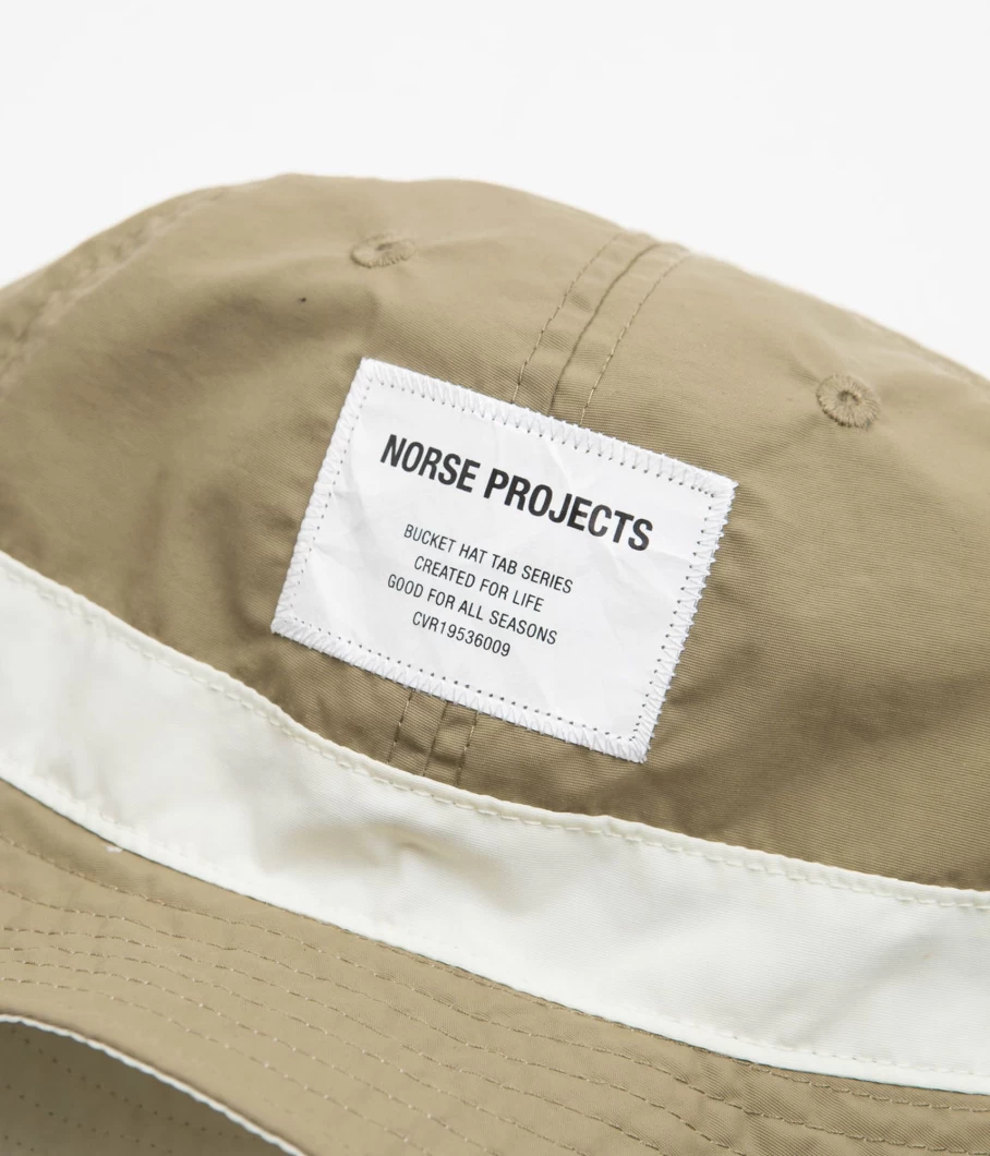 Norse Projects Men's Tab Series Water-Repellent Nylon Bucket Hat for Outdoor Style