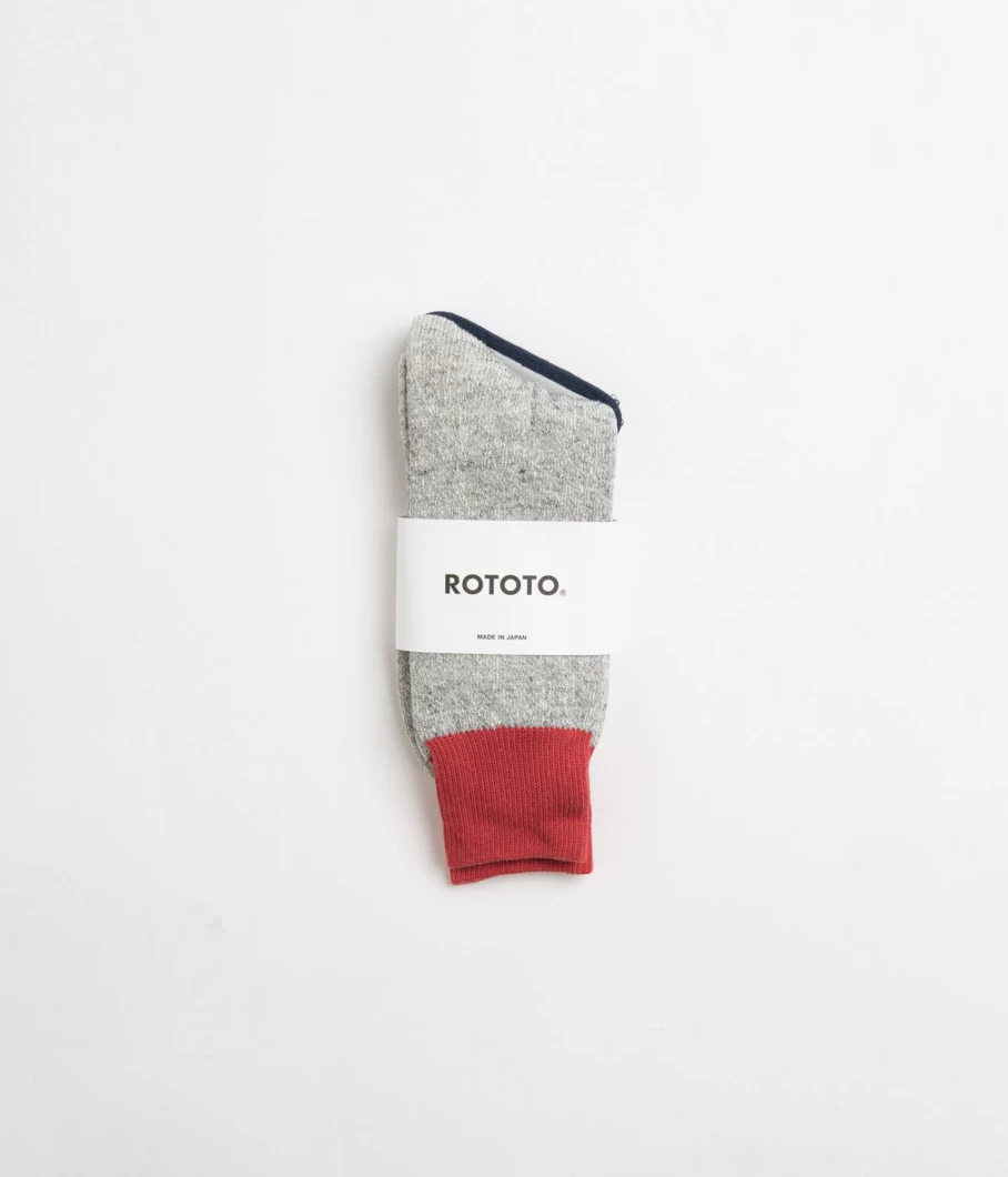 RoToTo Men's Double Face Crew Socks - Comfortable & Durable Casual Socks for Everyday Wear