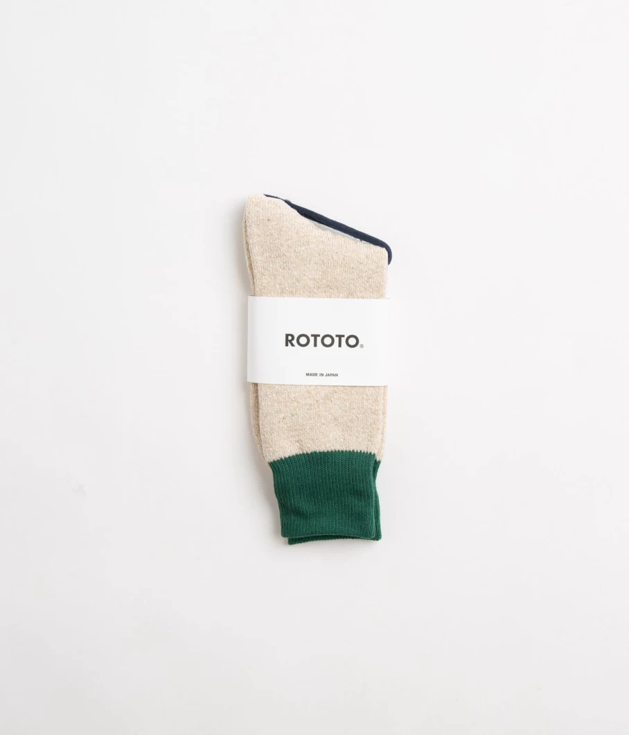 RoToTo Men's Double Face Crew Socks - Comfortable & Durable Casual Socks for Everyday Wear