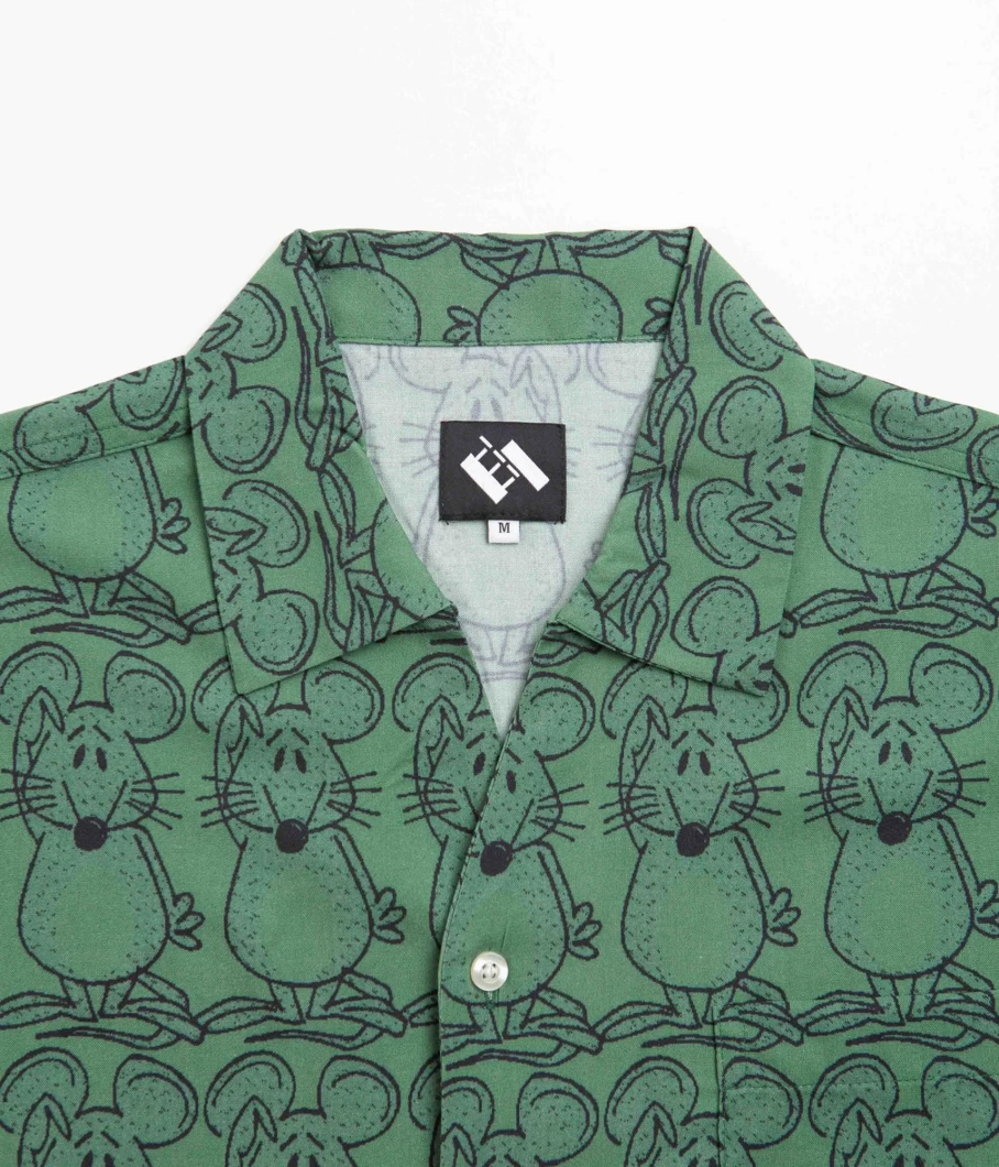 The Trilogy Tapes Men's TTT Embroidered Bowling Shirt - Vintage Style Retro Button-Up
