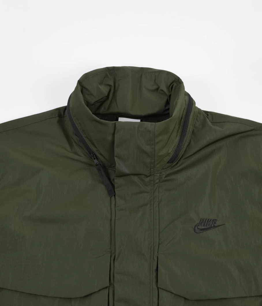 Nike Men's M65 Hooded Military Jacket - Water-Resistant Outerwear for Urban Style