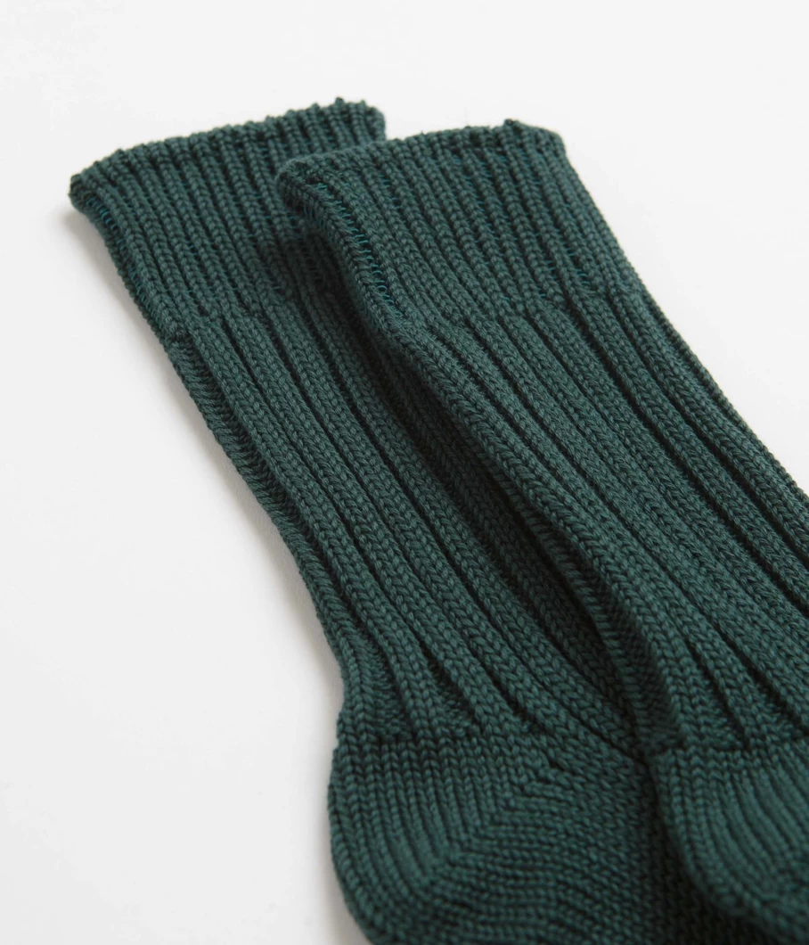 RoToTo Men's Chunky Ribbed Crew Socks - Thick Comfortable Casual Socks for Men