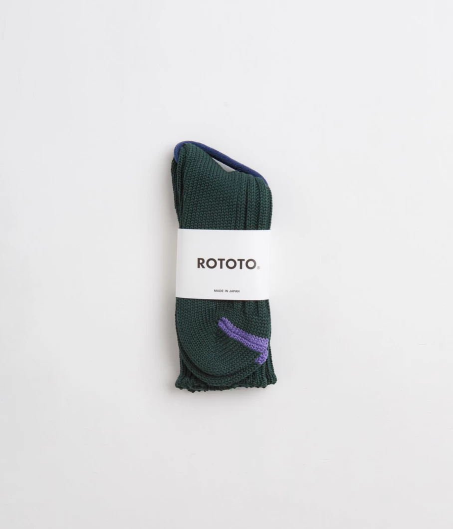 RoToTo Men's Chunky Ribbed Crew Socks - Thick Comfortable Casual Socks for Men