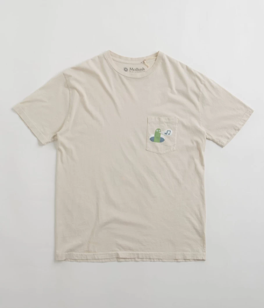 Mollusk Men's Worm Graphic Cotton T-Shirt - Casual Short Sleeve Tee