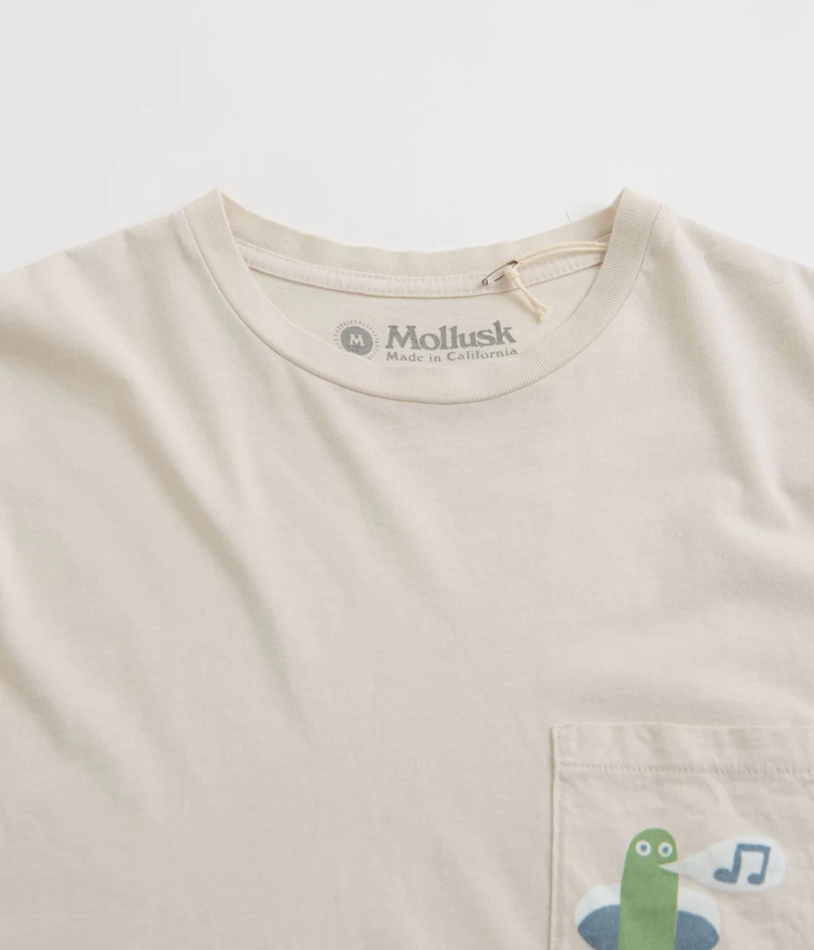 Mollusk Men's Worm Graphic Cotton T-Shirt - Casual Short Sleeve Tee