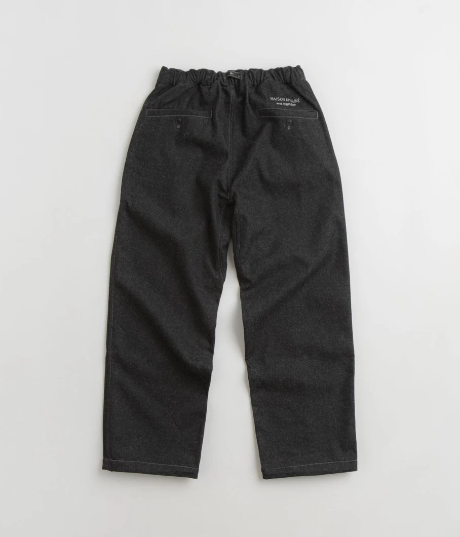 And Wander X Maison Kitsune Men's Cotton Wool Blend Pants - Outdoor Utility Trousers