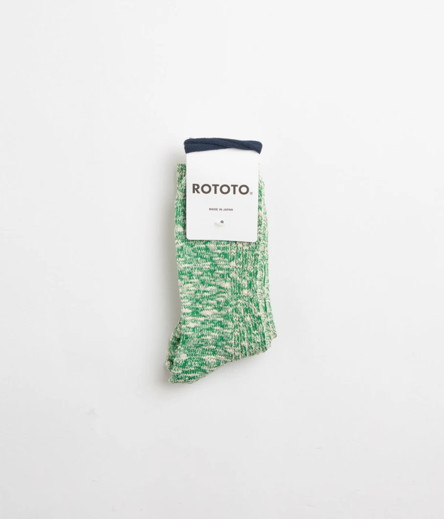 RoToTo Men's Slub Stripe Casual Socks - Breathable Comfortable Crew Socks for Everyday Wear