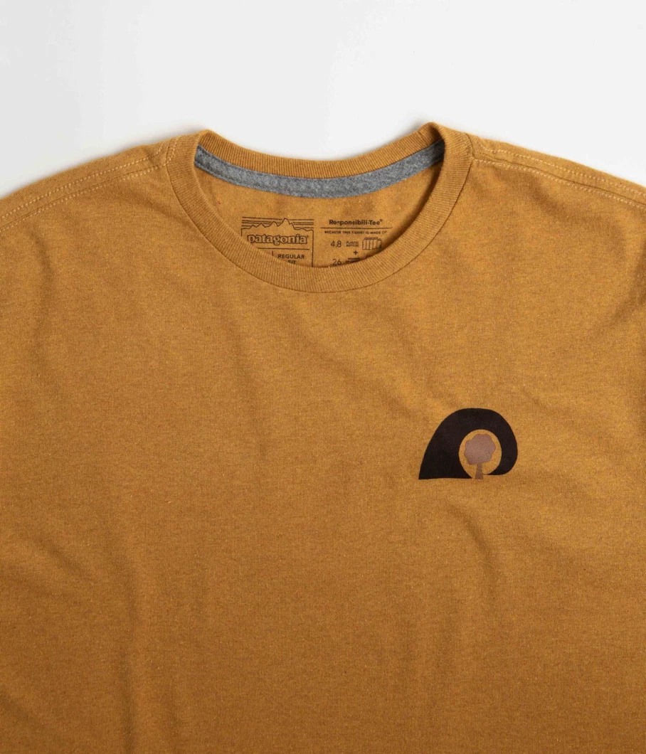 Patagonia Men's Responsibili-Tee Organic Cotton T-Shirt with Rubber Tree Design