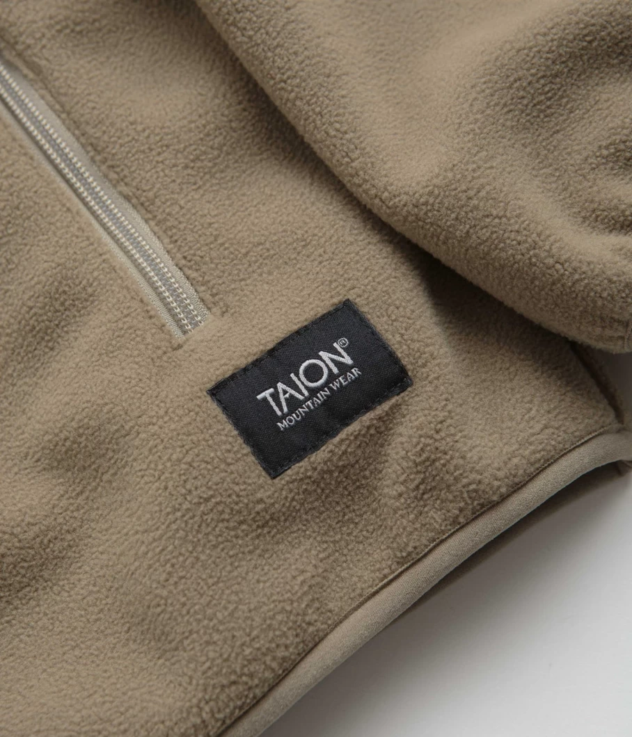 Taion Men's Mountain High Neck Fleece Down Jacket - Warm Winter Outerwear for Hiking & Outdoor Activities