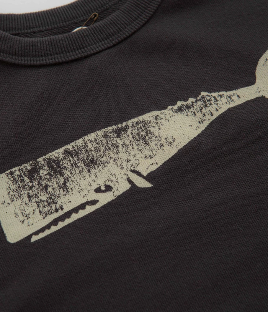 Mollusk Men's Whale Print Crewneck Sweatshirt - Casual Comfortable Pullover for Men