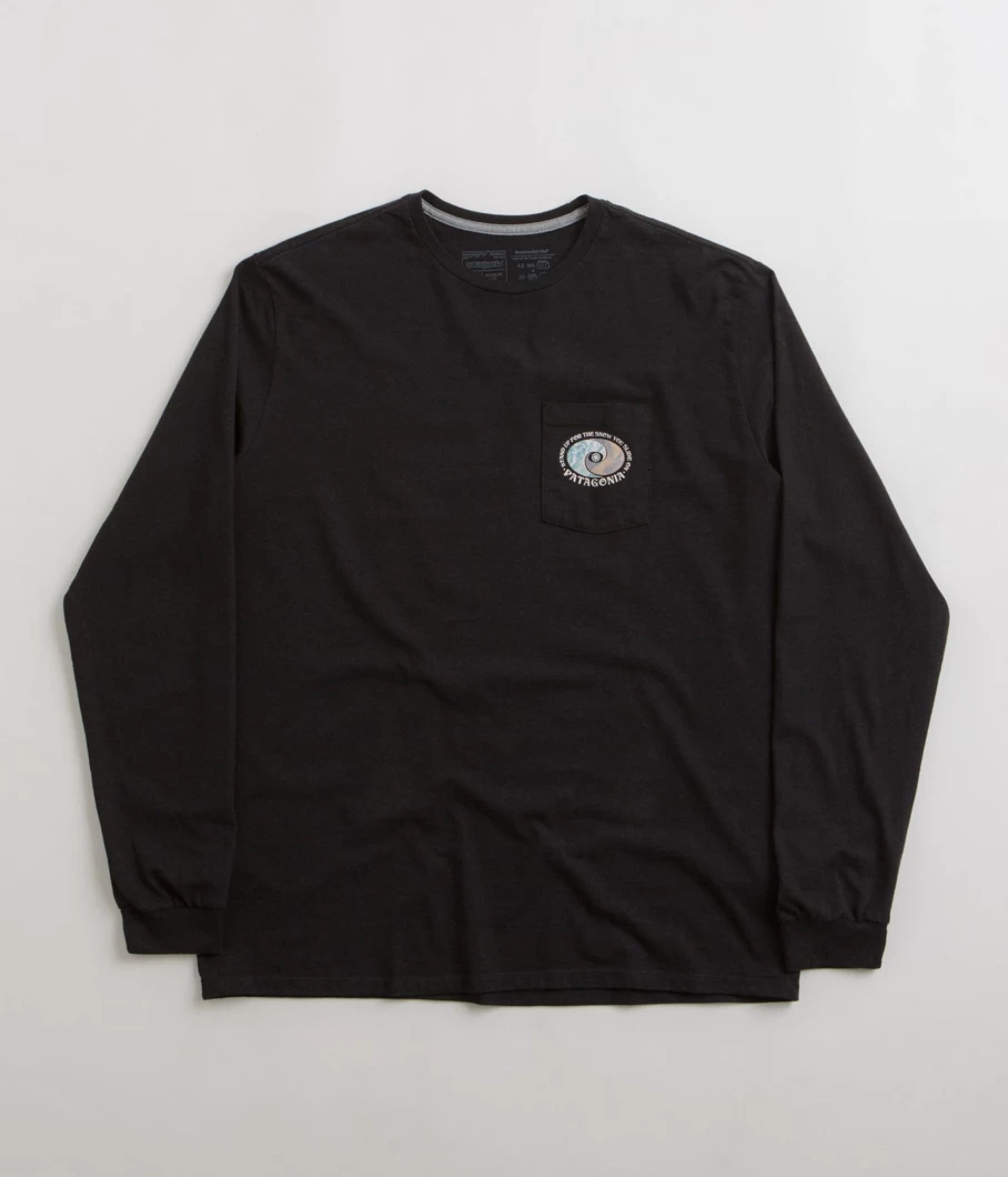 Patagonia Men's Snowstitcher Pocket Responsibili-Tee Long Sleeve Organic Cotton Shirt