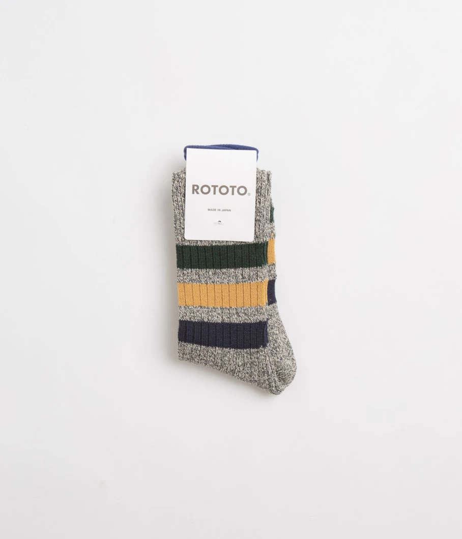 RoToTo Men's Striped Casual Socks - Comfortable Breathable Footwear for Everyday Wear