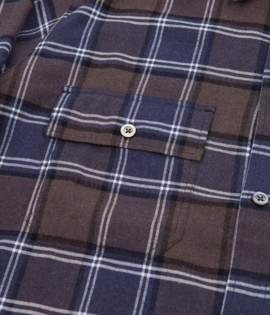 Norse Projects Men's Villads Brushed Flannel Check Shirt - Classic Plaid Button-Up for Men