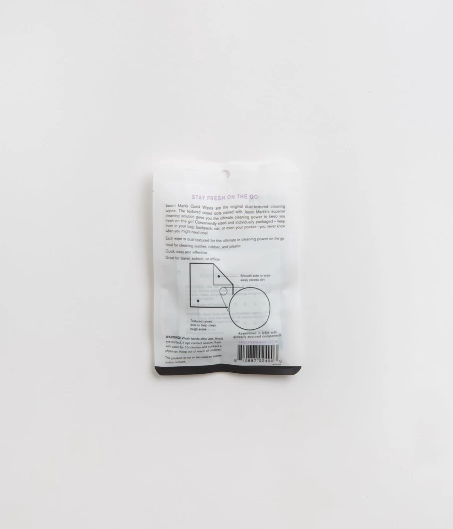 Jason Markk Quick Wipes for Men – Premium Shoe & Sneaker Cleaning Wipes for On-the-Go Care
